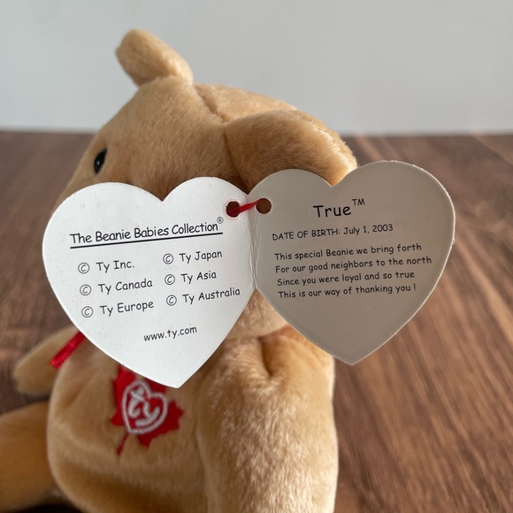 3 FOR $25: Authentic TY Beanie Babies True the Canadian Bear, 2003. NWT - Picture 2 of 3